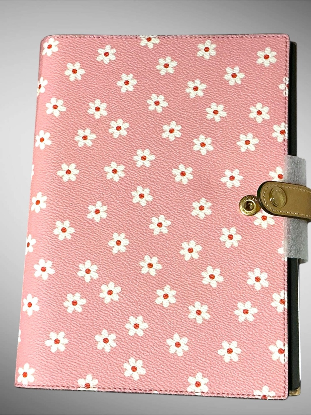Coach Floral Print Notebook Journal Pink Leather Canvas CFA42 NWT Denim